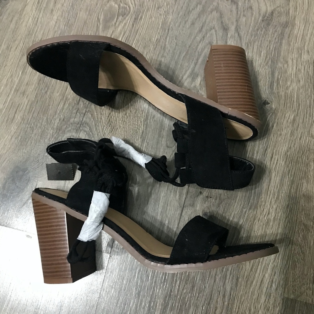 Just Fab Block Heel Ankle Strap Sandals 8.5 New